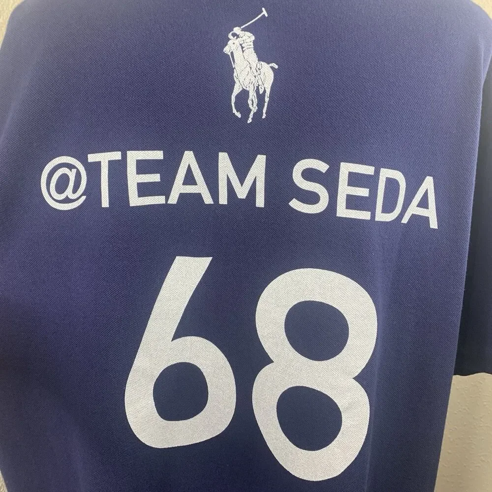 Polo Bear Ralph Lauren Urgent Cargo @ Team Seda 68 Blue Sz 2XB Big Grand Shirt